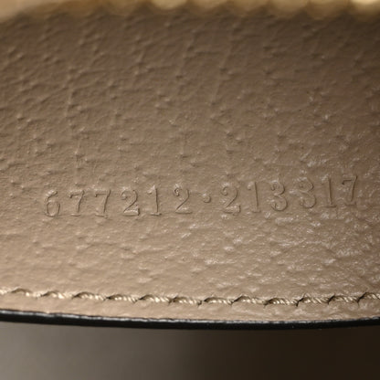 Gucci GG Supreme Monogram Textured Dollar Calfskin Mini Horsebit 1955 Top Handle Bag Beige Mystic White Oatmeal 7 of 10