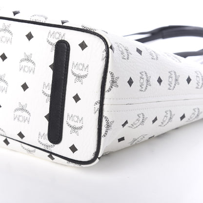 MCM Visetos Medium Project Reversible Shopper Tote White 10 of 14