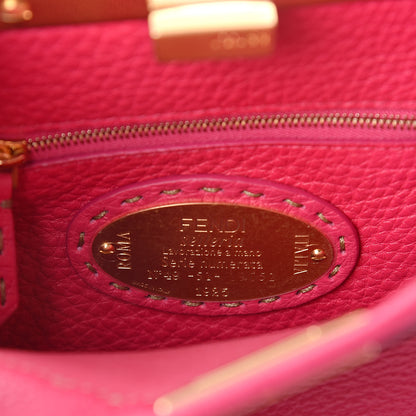 Fendi Cuoio Romano Selleria Mini Peekaboo Iconic Satchel Fuxia 7 of 10