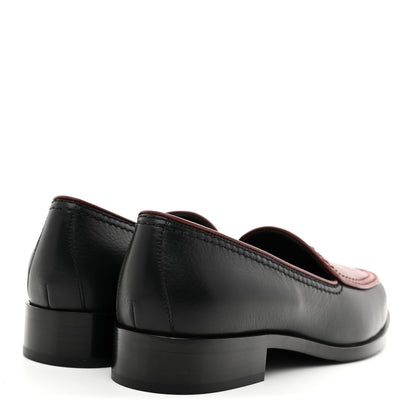 Chanel Calfskin CC Mocassin Loafers 36 Brown Black 5 of 10