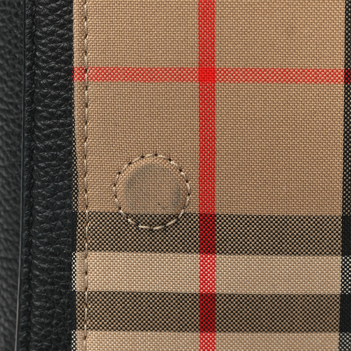 Grainy Calfskin Vintage Check Note Crossbody Bag Black
