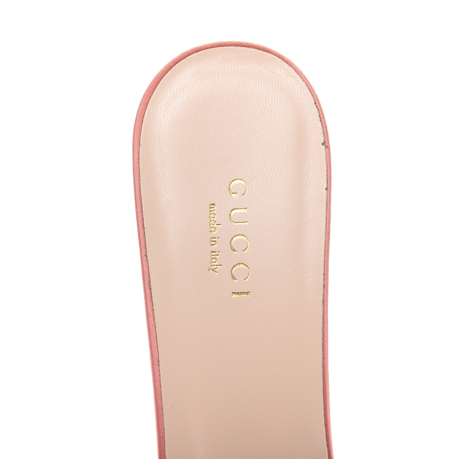 Gucci Tulle Ruffle Low Heel Slide Sandals 37 Peach Mystic White 6 of 9