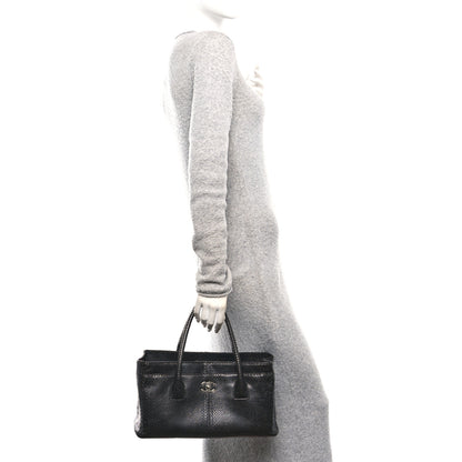 Chanel Snakeskin Executive Cerf Shopper Tote Black 2 of 12