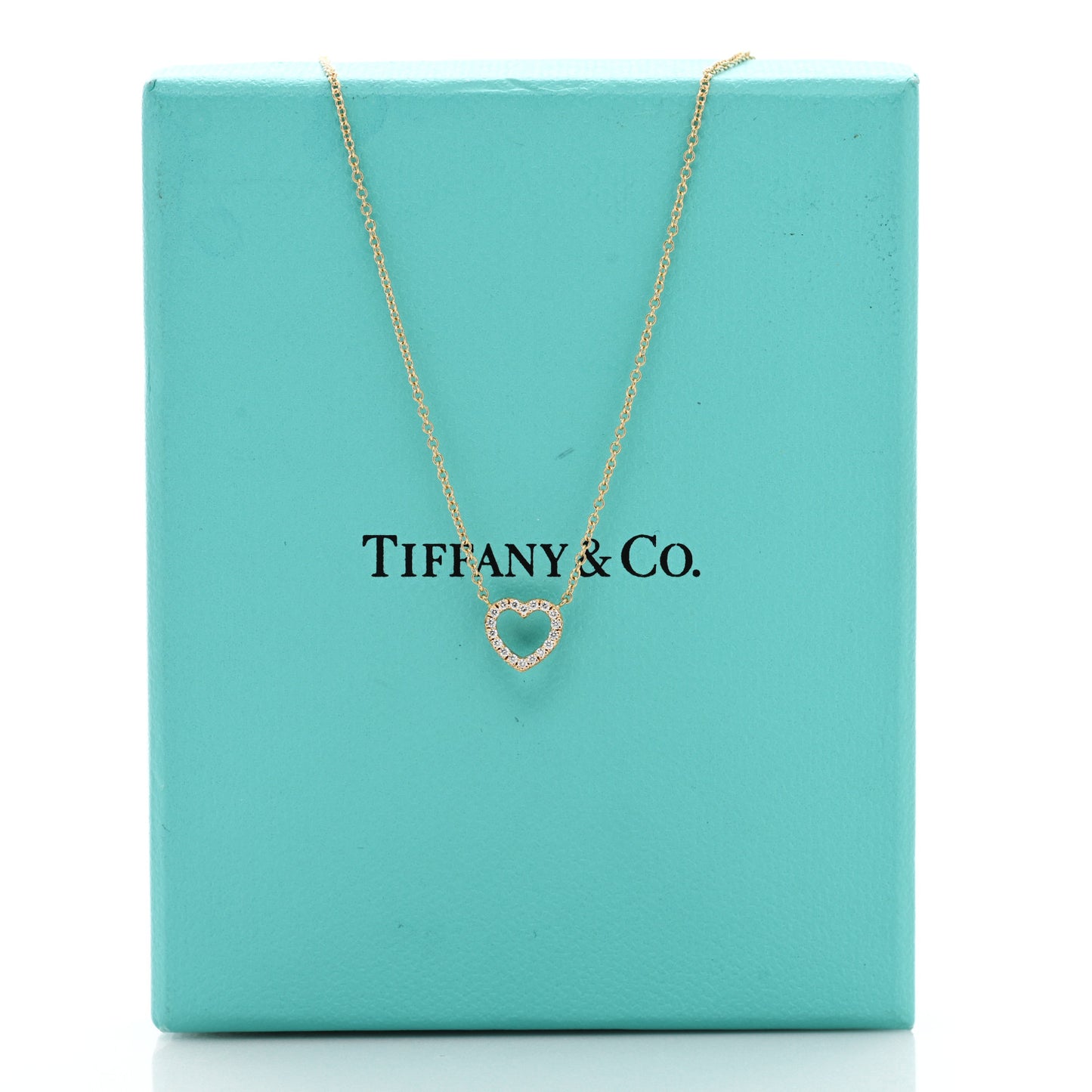 18K Rose Gold Diamond Metro Heart Pendant Necklace