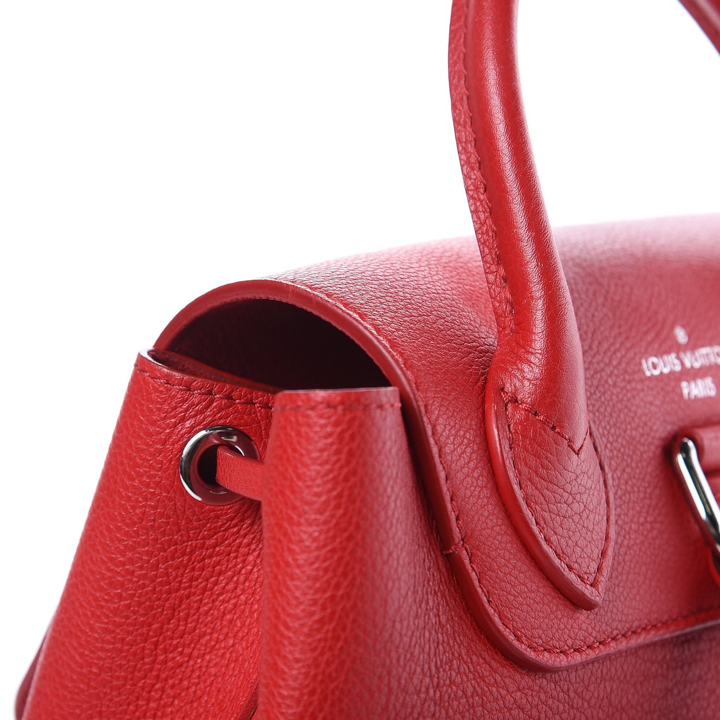 Soft Calfskin Lockme Backpack Rubis