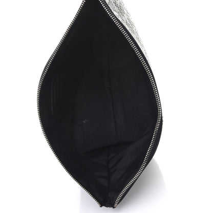 Saint Laurent Smooth Calfskin Micro-Studded Letters Zip Clutch Black 4 of 5