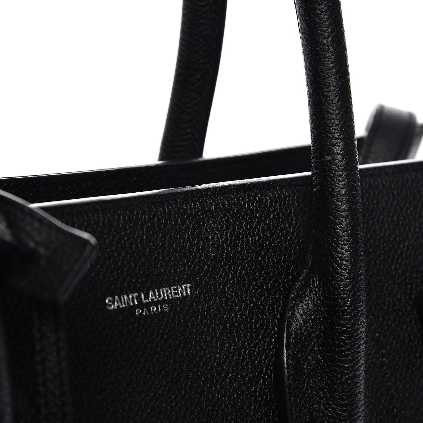 Grained Calfskin Small Sac De Jour Black