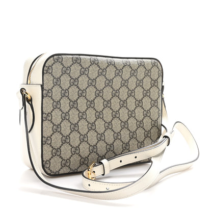 Gucci GG Supreme Monogram Small Horsebit 1955 Shoulder Bag Beige Mystic White 2 of 11