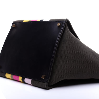 Celine Canvas Striped Medium Phantom Luggage Multicolor 7 of 11