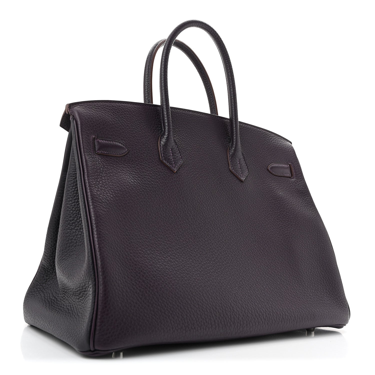 Hermes Taurillon Clemence Birkin 35 Raisin 3 of 15