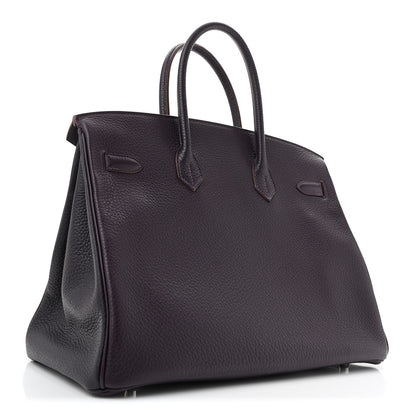 Hermes Taurillon Clemence Birkin 35 Raisin 3 of 15