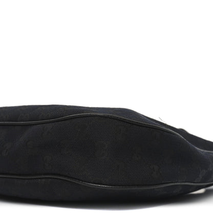 Gucci Monogram Medium Half Moon Hobo Black 10 of 10