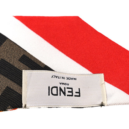 Fendi Silk Print FF Chinese New Year Tiger Wrappy Scarf Tobacco Multicolor 3 of 3