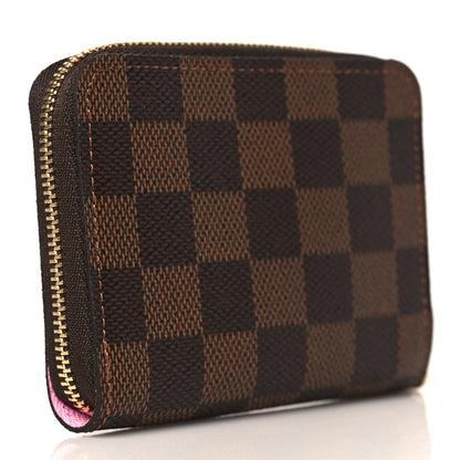 Louis Vuitton Damier Ebene 2022 Christmas Animation Paris Zippy Coin Purse Pink 3 of 6