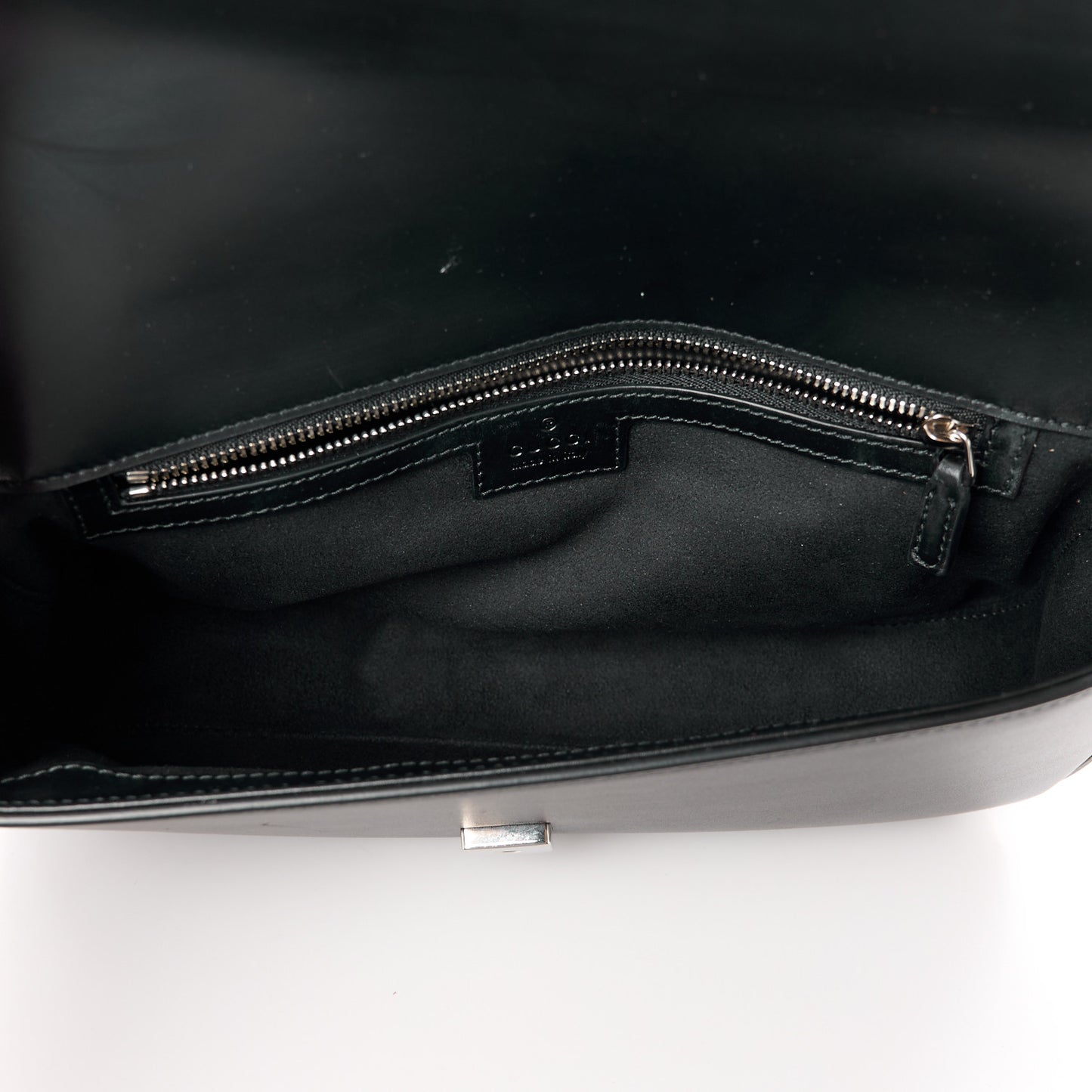 Senna Calfskin Petite GG Top Handle Shoulder Bag Black