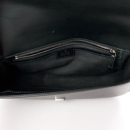Gucci Senna Calfskin Petite GG Top Handle Shoulder Bag Black 5 of 11