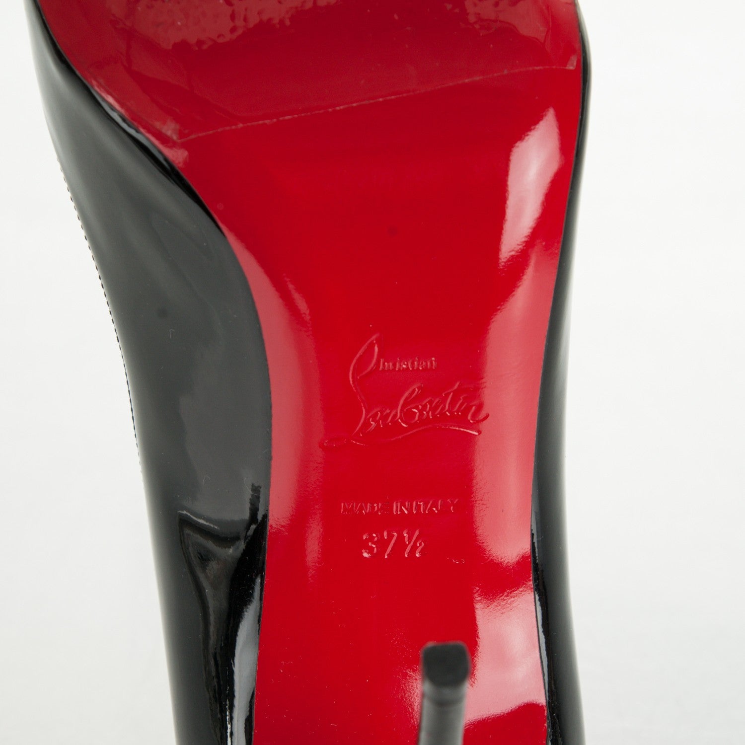Christian Louboutin Patent Dorissima 100 Pumps 37.5 Black 6 of 7