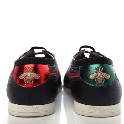 Gucci Calfskin Mens Web Falacer Sneakers 8.5 Black 7 of 10
