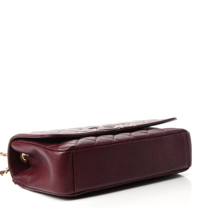 Chanel Caviar Quilted Medium CC Filigree Flap Burgundy 4 of 11
