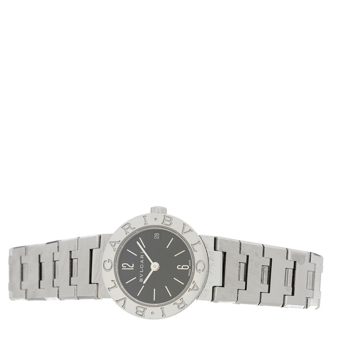 Stainless Steel 23mm Quartz Watch Black
