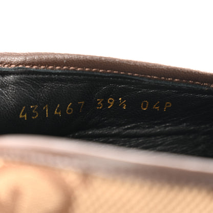 Gucci Monogram Jumbo GG Malaga Kid Horsebit Womens Jordaan Loafers 39.5 Camel Ebony New Acero Beige 8 of 11