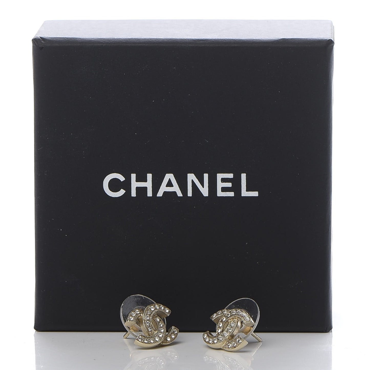 Crystal Mini Timeless CC Earrings Gold