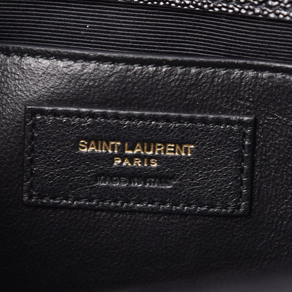 Saint Laurent Grain De Poudre Medium Classic Monogram Kate Satchel Black 6 of 9