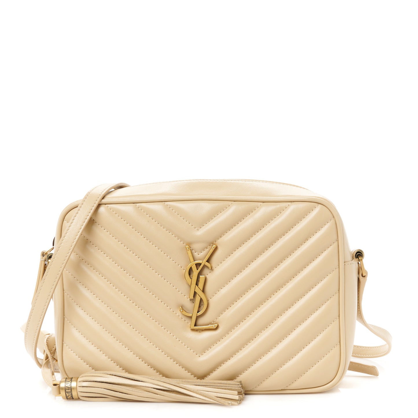 Calfskin Matelasse Monogram Lou Camera Bag Dark Beige