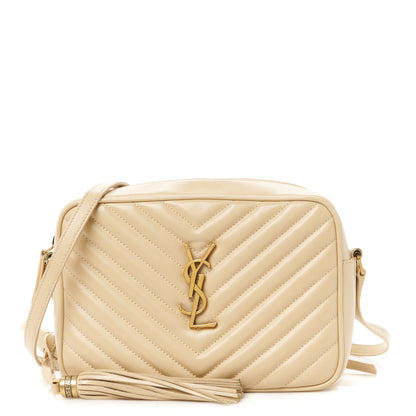 Saint Laurent Calfskin Matelasse Monogram Lou Camera Bag Dark Beige 1 of 10