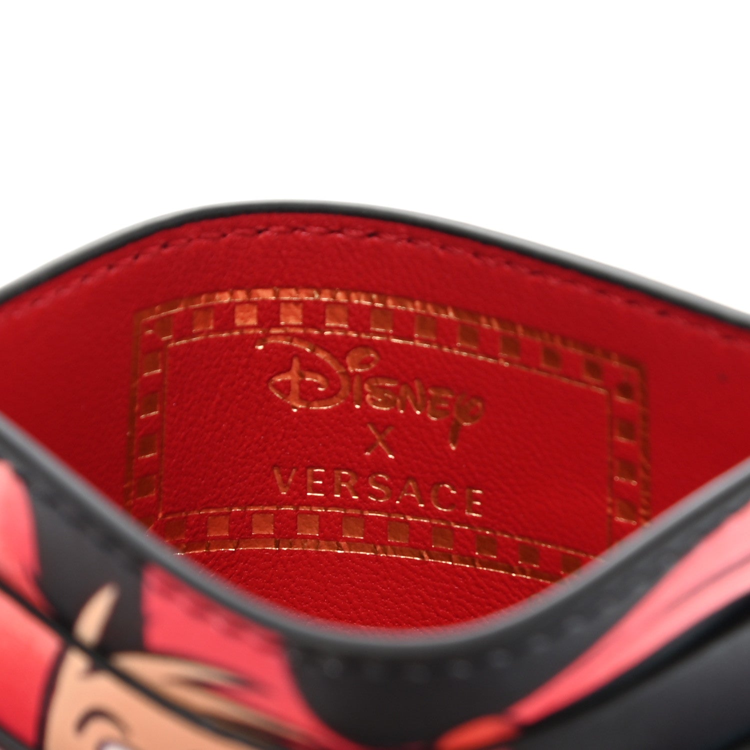 Versace X DISNEY Nappa Cinderella Print Card Holder Red Multicolor 6 of 8