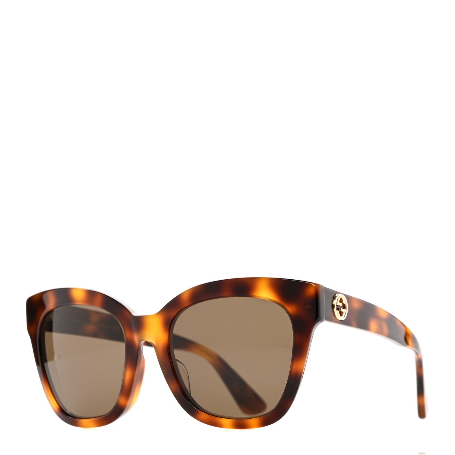 Gucci Acetate Square Frame Sunglasses GG0029SA Tortoise 1 of 8