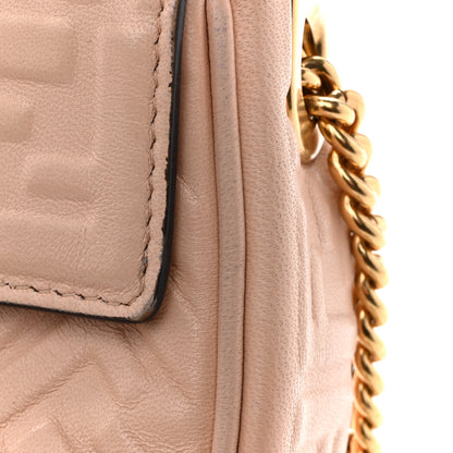 Fendi Nappa Small FF Embossed Midi Chain Baguette Light Rose 14 of 16