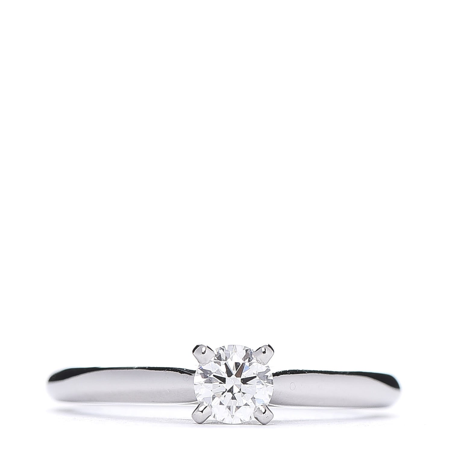 Cartier Platinum Diamond .23ct Solitaire Engagement Ring 47 4 1 of 6