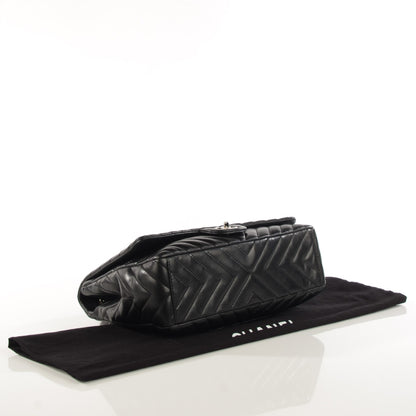 Chanel Lambskin Chevron Quilted Maxi Flap Black 4 of 8