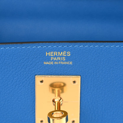 Hermes Evercolor Kelly Retourne 32 Bleu Hydra 6 of 11