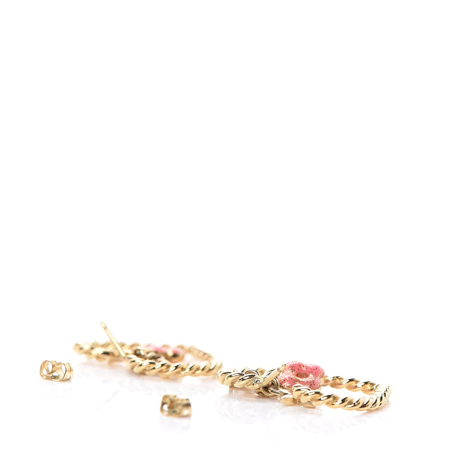 Louis Vuitton Sweet Monogram In My Heart Hoop Earrings Gold 3 of 3