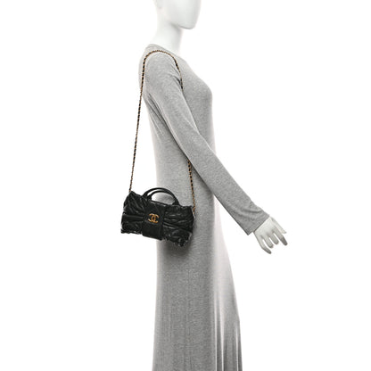 Chanel Lambskin Quilted Mini Bow Bag Black 2 of 10