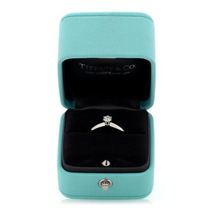 Tiffany Platinum Diamond .22ct Solitaire Engagement Ring 47 4 6 of 6
