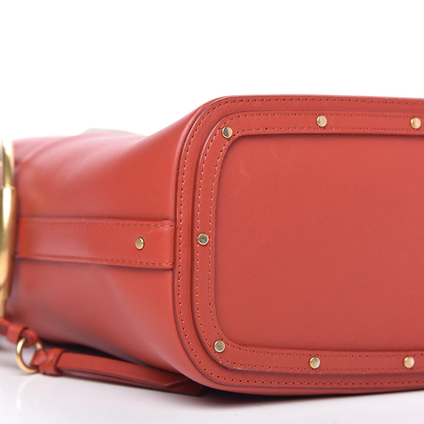 Smooth Calfskin Medium Roy Bucket Bag Earthy Red