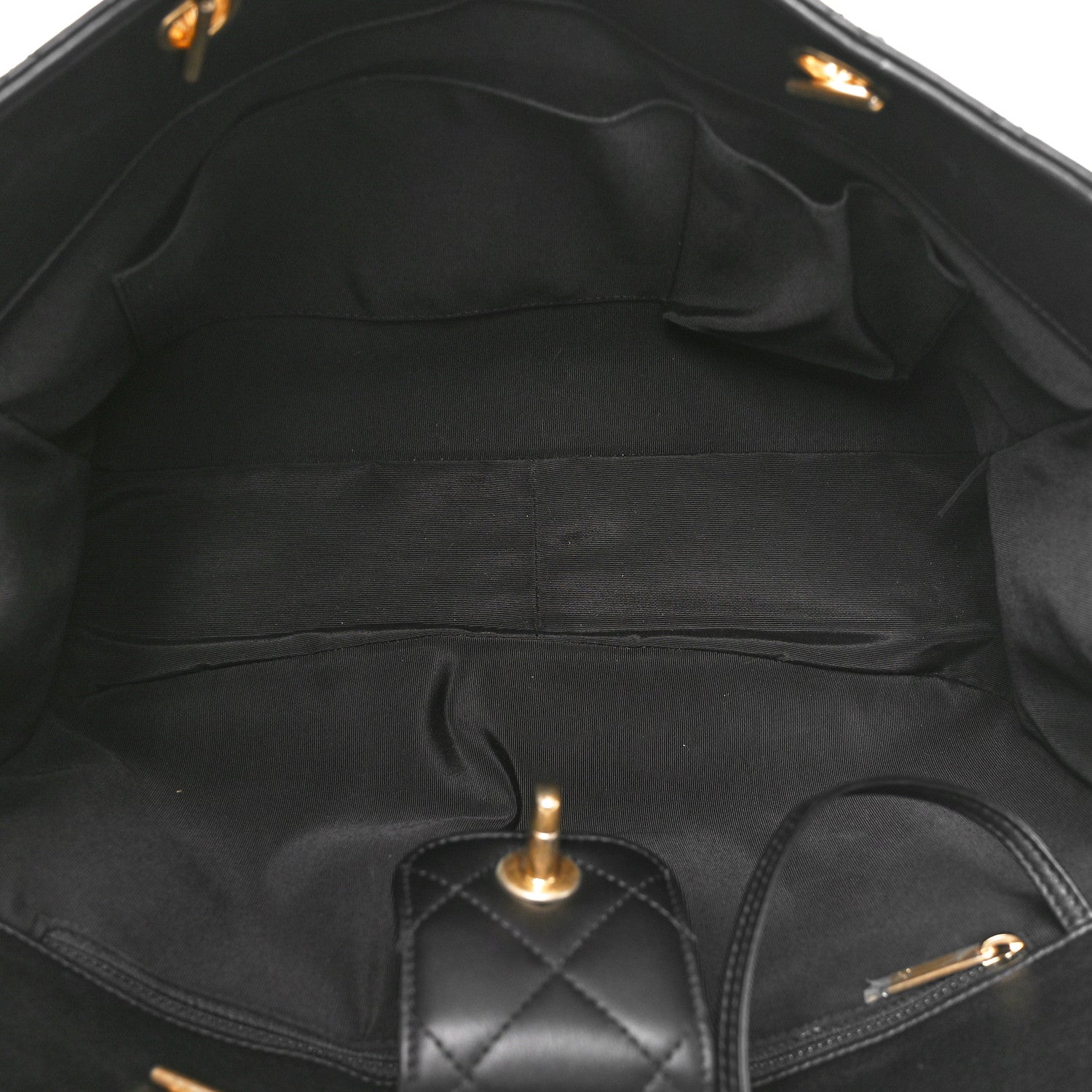 Chanel Calfskin Quilted Large Shopping Tote Black 5 of 10