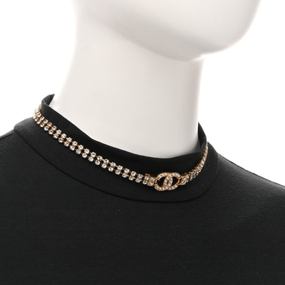 Chanel Crystal Pearl CC Choker Necklace Gold 2 of 6