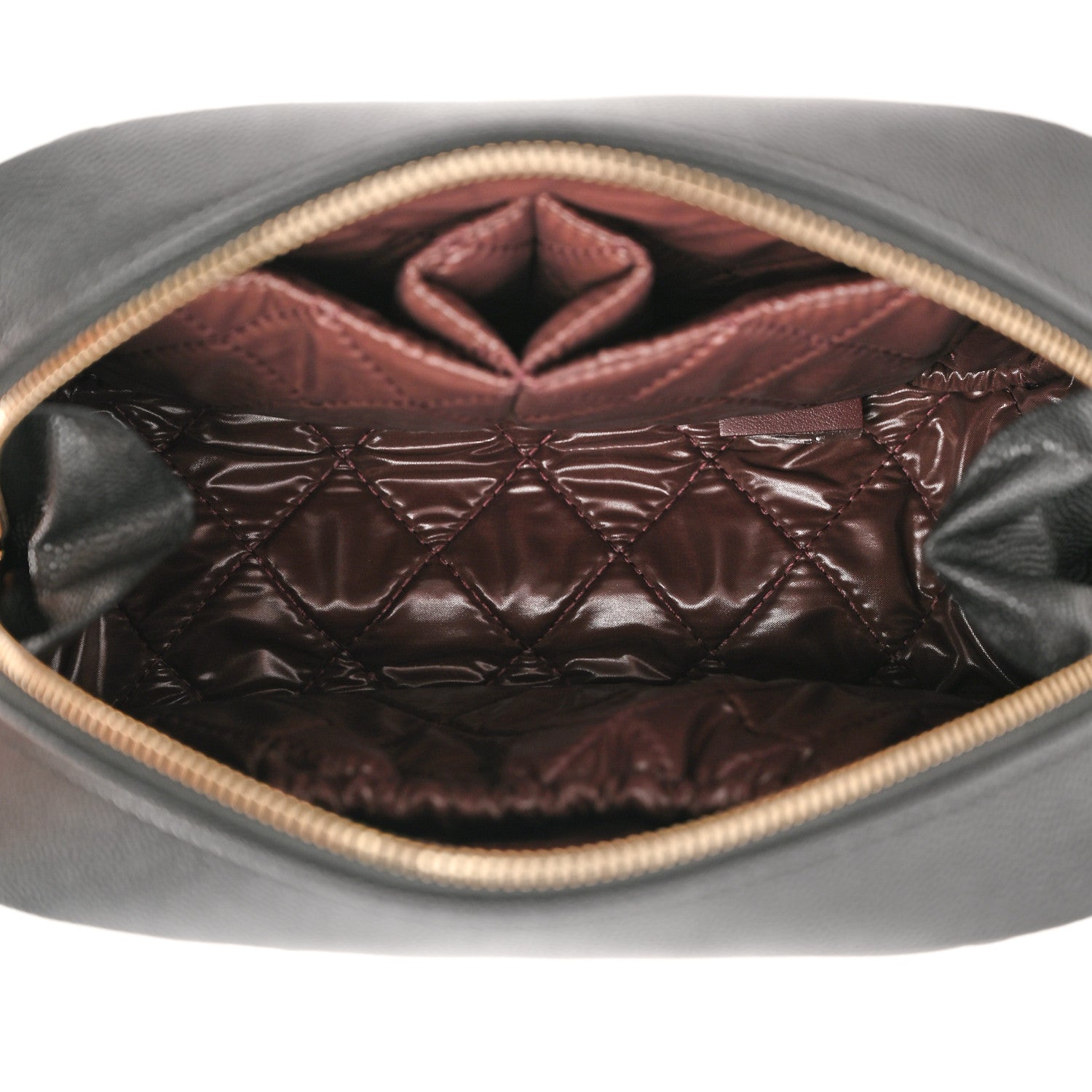 Chanel Caviar Quilted Curvy Pouch Cosmetic Case Black 5 of 10