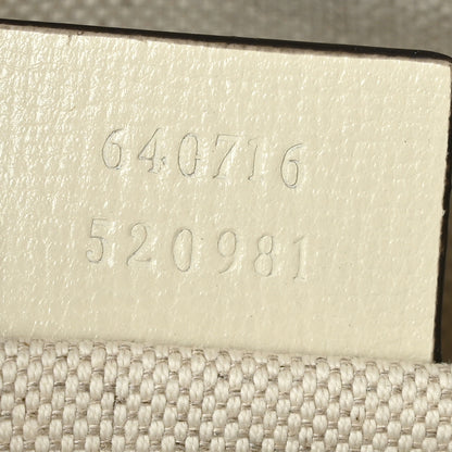 Gucci GG Supreme Monogram Azalea Calfskin Mini Horsebit 1955 Top Handle Bag Beige Ebony Mystic White 7 of 9