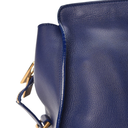 Saint Laurent Calfskin Medium Classic Y Cabas Navy 9 of 24
