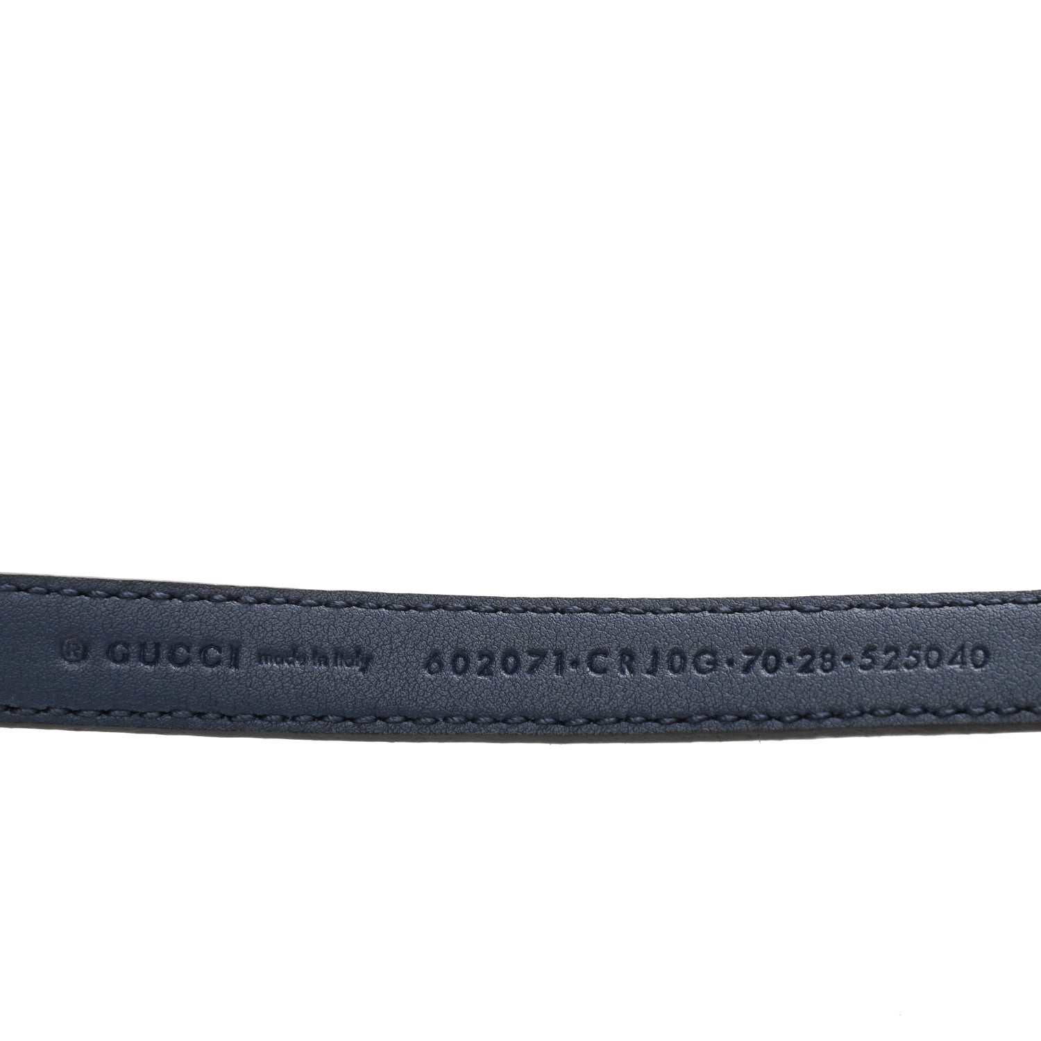 Gucci Suede Calfskin Torchon Double G 15mm Belt 70 28 Blue Agata 3 of 5