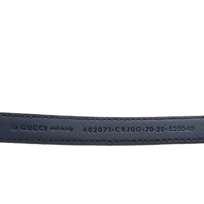 Gucci Suede Calfskin Torchon Double G 15mm Belt 70 28 Blue Agata 3 of 5
