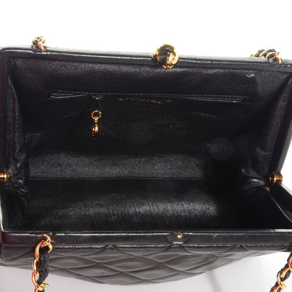 Chanel Lambskin Quilted Framed Evening Bag Black 5 of 7