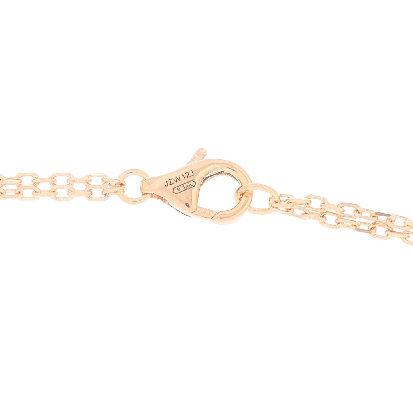 18K Pink Gold 2 Diamond LOVE Necklace