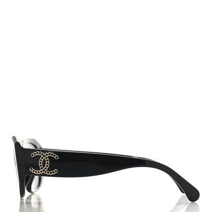 Chanel Acetate Rectangle Sunglasses 5554-A Black 3 of 7