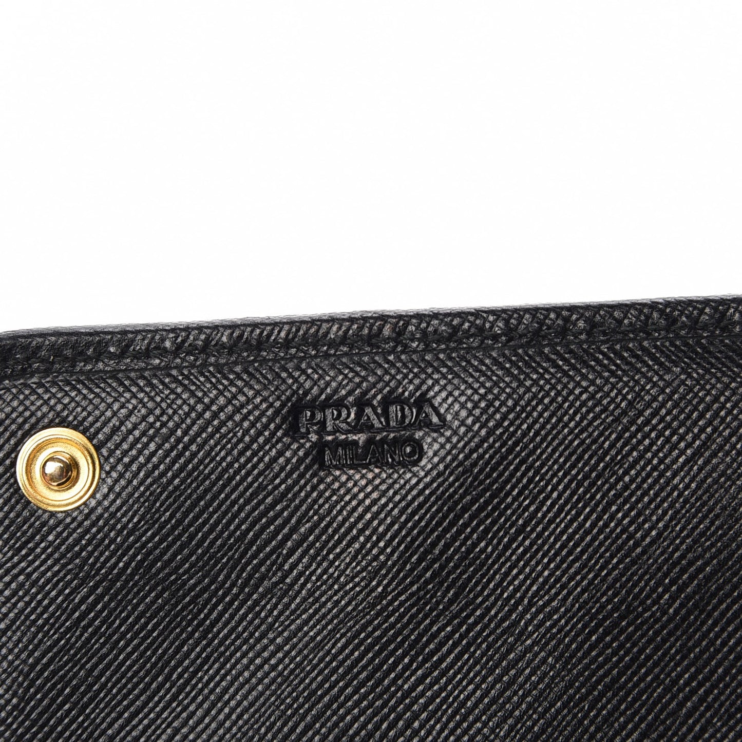 Saffiano Metal Quilted Continental Flap Wallet Nero Black